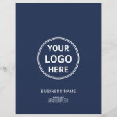 Moderner Logo Corporate Navy Blue Business Flyer (Hinten)