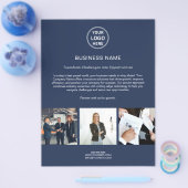 Moderner Logo Corporate Navy Blue Business Flyer (Einzeln)