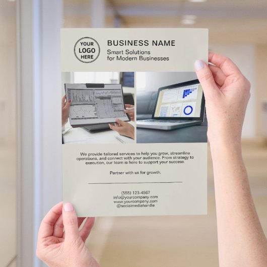 Moderner Logo-Foto-Profi-Flyer für Unternehmen Flyer
