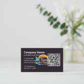 Moderner Logo-Junk-Removal-QR-Code Visitenkarte (Stehend Vorderseite)