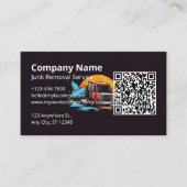 Moderner Logo-Junk-Removal-QR-Code Visitenkarte (Vorderseite)