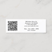Moderner Logo QR-Code Mini Visitenkarte (Rückseite)