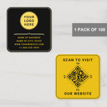 Moderner Logo- und QR-Code | Custom Gold Black Rou