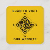 Moderner Logo- und QR-Code | Custom Gold Roundner  Quadratische Visitenkarte (Rückseite)