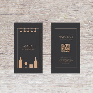 Moderner lokaler Barkeeper Pub Sommelier  Visitenkarte