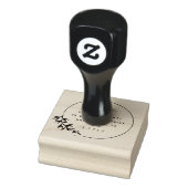 Moderner Lorbeerzweig Save the Date Rücksendeadres Gummistempel (Stempel)