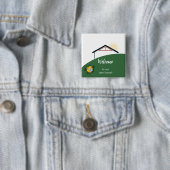 Moderner Löwenzahn Schmetterling Willkommen in uns Button (Beispiel)