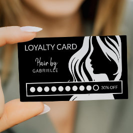 Moderner Loyalon-Loyalon für Weiß und Schwarz Visitenkarte