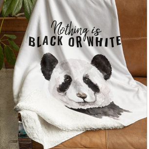 Moderner lustiger Panda Schwarz-Weiß mit Zitat Sherpadecke