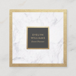 Moderner Luxe Gold-u. dunkelgrauer Quadratische Visitenkarte