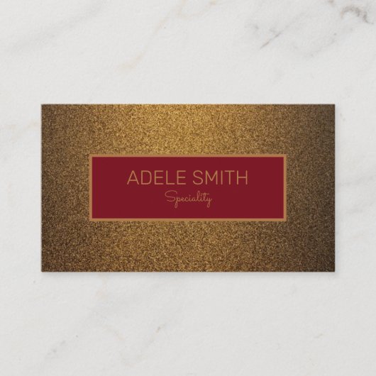 Moderner, luxuriöser Kupfergold-Roter Rahmen Visitenkarte (Vorderseite)