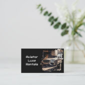 Moderner Luxus-Autovermietungscode schwarz und wei Visitenkarte (Stehend Vorderseite)
