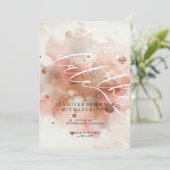 Moderner Luxus Elegante Rose Goldene Hochzeit Save The Date (Stehend Vorderseite)