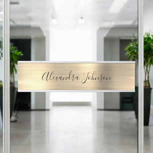 Moderner Luxus Gold Business Fox Moderne Türschild