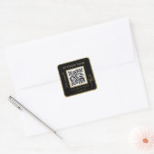 Moderner Luxus Golden Beruflich Business QR Code Quadratischer Aufkleber (Umschlag)