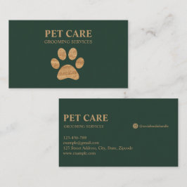 Moderner Luxus Golden Paw Pet Grooming Service Visitenkarte