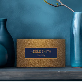 Moderner Luxus-Kupfergold Mitternachtsblauer Rahme Visitenkarte