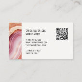 Moderner Luxus Makeup Artist Visitenkarte (Rückseite)