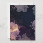 Moderner Luxus Monogram Dark Boho Floral Arch Einladung (Rückseite)