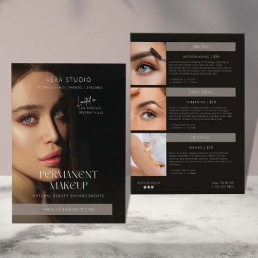 Moderner Luxus-Salon-Make-up-Preis-Flyer Flyer