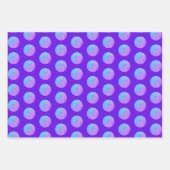 Moderner Luxus Sparkle Lila Glitzer Polka Dots Geschenkpapier Set (Vorderseite 3)