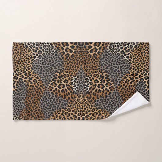 Moderner Luxus Weißer Leopard Elegante Collection Badhandtuch Set (Handtuch)