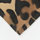 Moderner Luxus Weißer Leopard Elegante Collection Fleecedecke (Ecke)