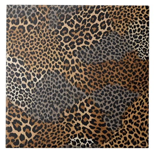 Moderner Luxus Weißer Leopard Elegante Collection Fliese (Vorderseite)