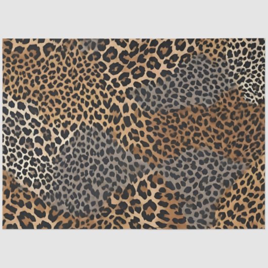 Moderner Luxus Weißer Leopard Elegante Collection Seidenpapier (Vorderseite)