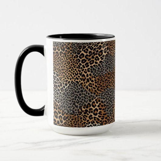 Moderner Luxus Weißer Leopard Elegante Collection Tasse (Links)