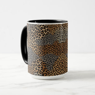 Moderner Luxus Weißer Leopard Elegante Collection Tasse