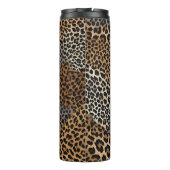Moderner Luxus Weißer Leopard Elegante Collection Thermosbecher (Rückseite)