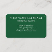 Moderner LuxusGrundstücksmakler Visitenkarte (Rückseite)