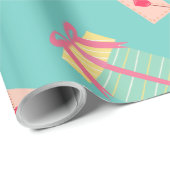Moderner mädchenhafter Geburtstag Geschenkpapier (Rolleneckpunkt)