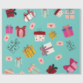 Moderner mädchenhafter Geburtstag Geschenkpapier (Flach)