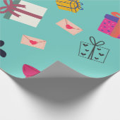 Moderner mädchenhafter Geburtstag Geschenkpapier (Ecke)