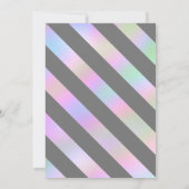 Moderner mädchenholografischer 16 . Geburtstag-Geb Einladung (Rückseite)