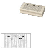 Moderner Mädchenrosa Halloween-Fledermäuse Birkenw Gummistempel (Stempel)