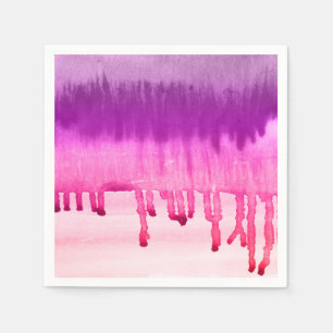 Moderner magentaroter lila Watercolor Ombre Serviette