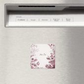Moderner Magnet mit roten Blättern (In Situ (Geschirrspüler))