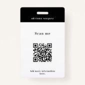 Moderner Makeup Artist QR Code Beruflicher Stylist Ausweis (Rückseite)