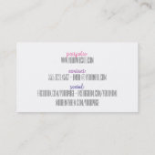 moderner Makeup-Künstler Aquarell lila Grunge Rosa Visitenkarte (Rückseite)