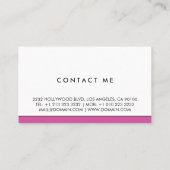 Moderner Makeup-Künstler mit Lipstick-Logo Visitenkarte (Rückseite)