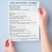 Moderner Makler Open House Anmeldeblatt Flyer (Hand)