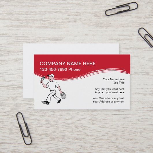 Moderner Maler Businesscards Visitenkarte (Vorderseite/Rückseite Beispiel)