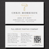 Moderner Maler White Gold QR Code Visitenkarte