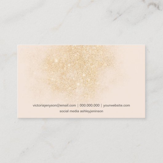 Moderner Malpinsel Foto Glitzer Staub Visitenkarte (Rückseite)