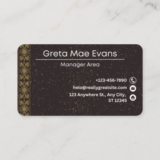 Moderner Manager Visitenkarte (Rückseite)