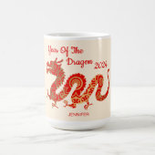Moderner Mandala Dragon 2024 Chinesisches Neujahr Kaffeetasse (Mittel)