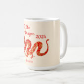 Moderner Mandala Dragon 2024 Chinesisches Neujahr Kaffeetasse (VorderseiteRechts)